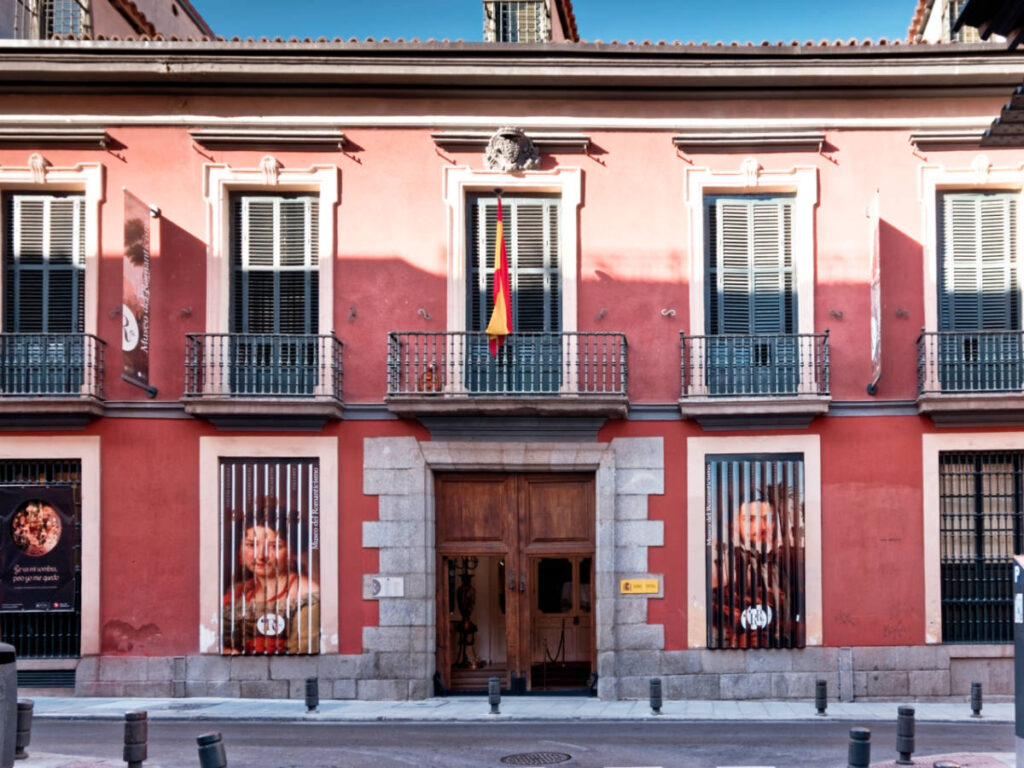 View of the pink exterior of the National Museum of Romanticism