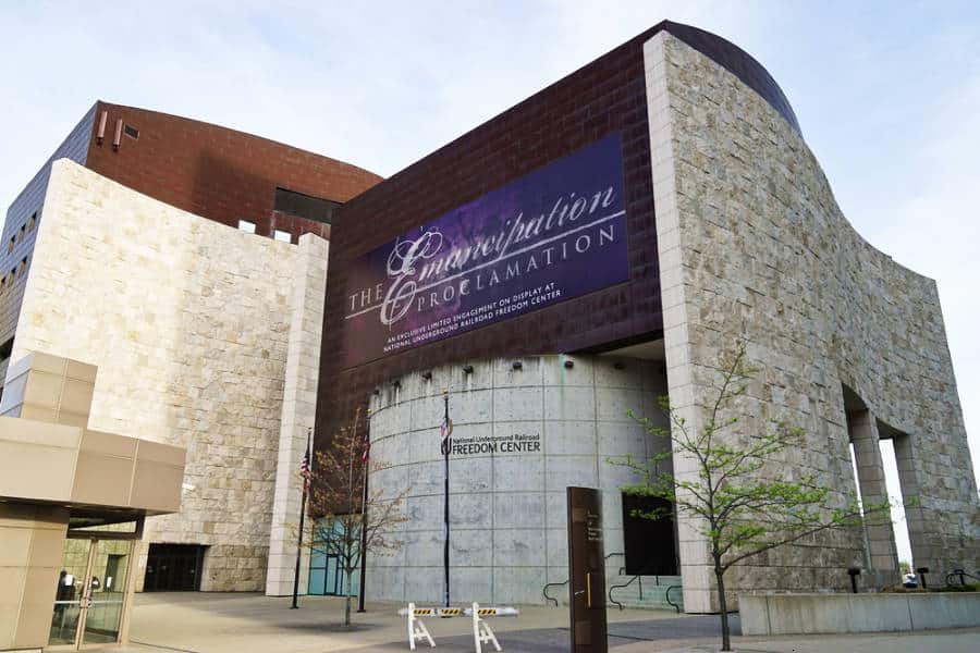 Exterior view of the National Underground Railroad Freedom Center