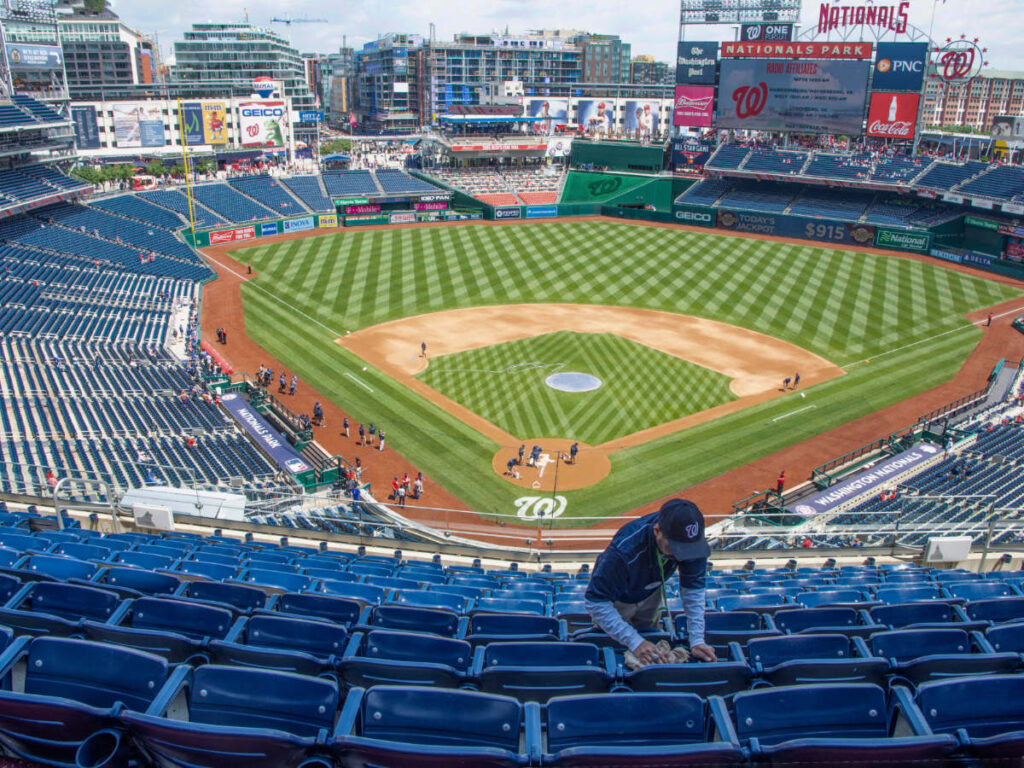 Overlooking view of Nationals Park in Navy Yard
