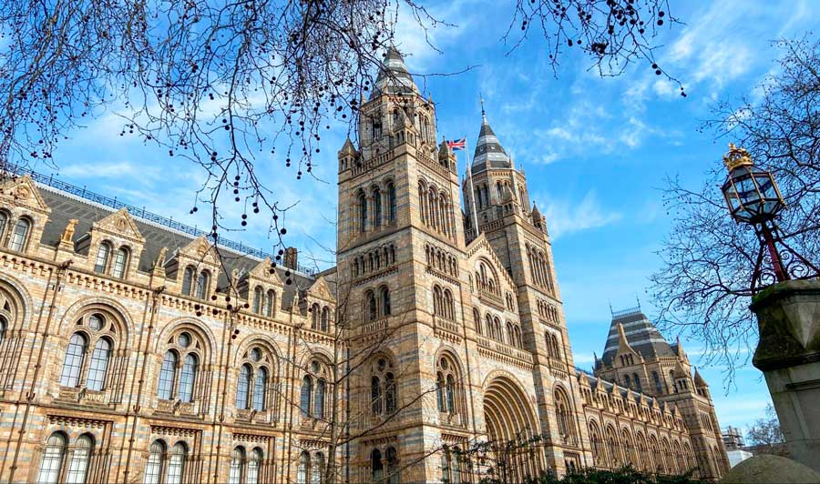 The Natural History Museum in London from the outside