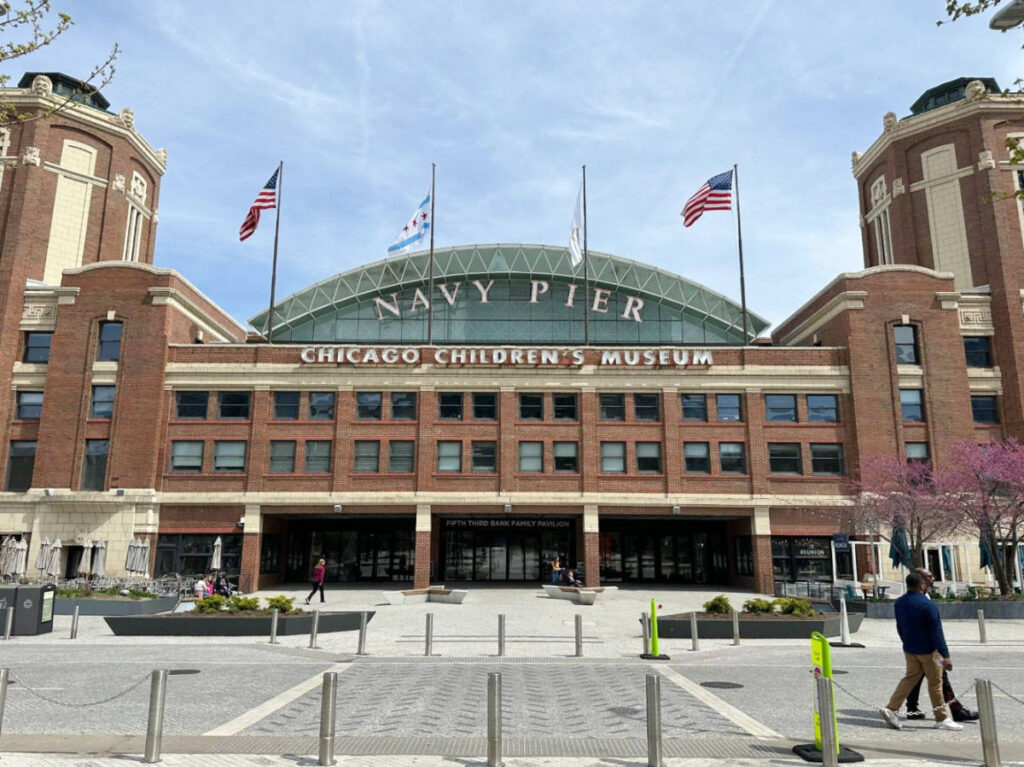 The Navy Pier entrance from the outside