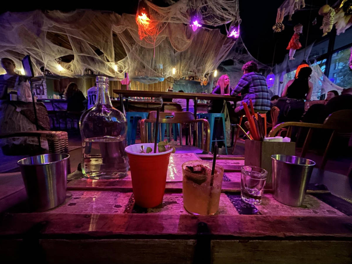 View inside of Navy Strength bar during Halloween
