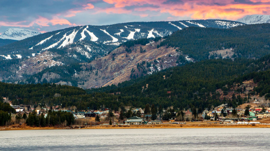 View of Eldora ski resort and mountains on the background