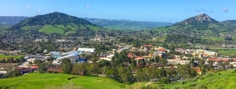 Panoramic view the neighborhood in San Luis Obispo