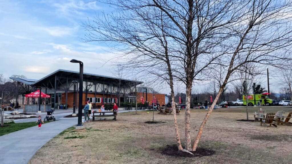 View from the outside of New Belgium Brewery