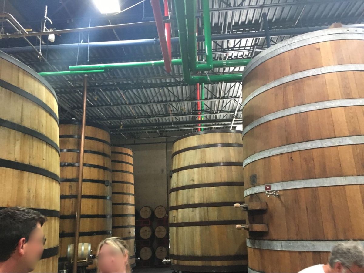View inside the New Belgium Brewing Company as part of the tour