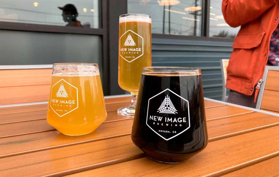 Glasses of beer from New Image Brewing Company