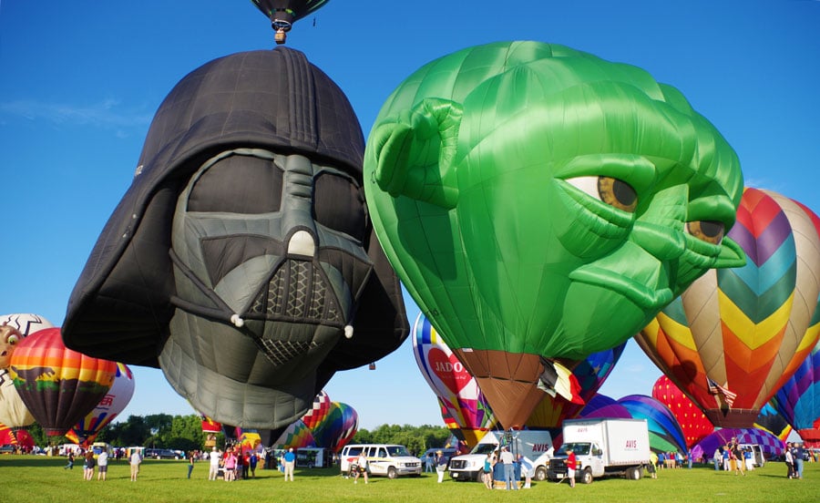 Star wars character as a hot air balloon in New Jersey