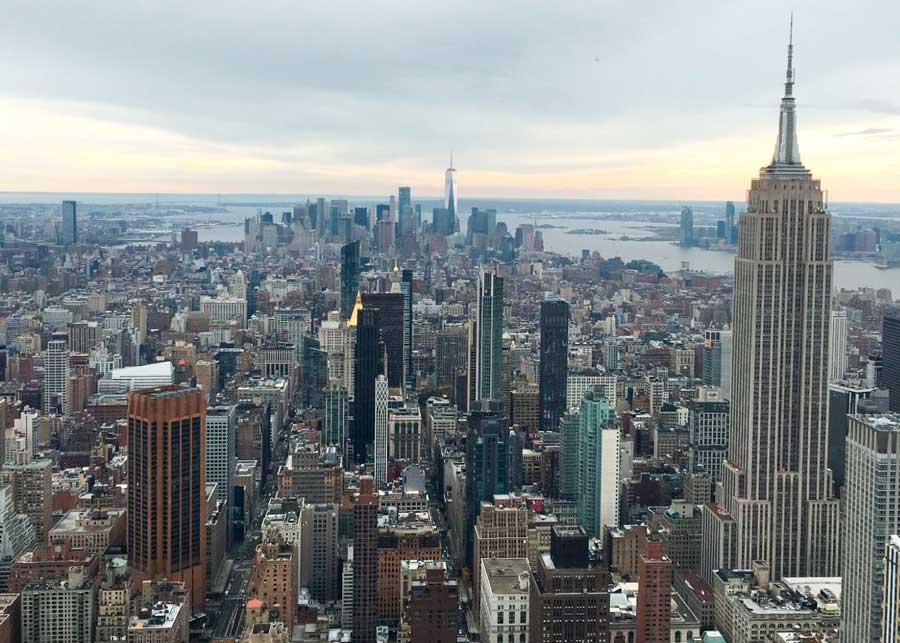 Aerial view of New York City