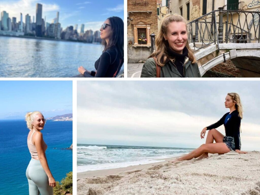 A photo collage of New York writers