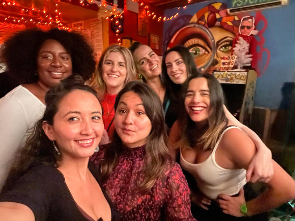 The author, Niamh Hayes with her friends during a night out