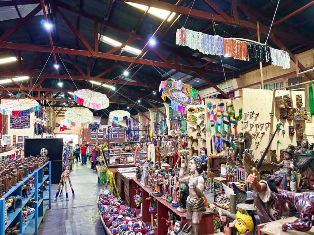 View of the displayed local products inside Nim P’ot Market