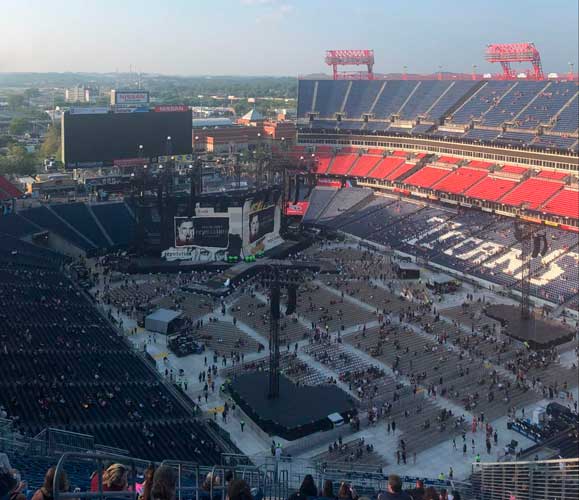 View from the top seat of Nissan Stadium