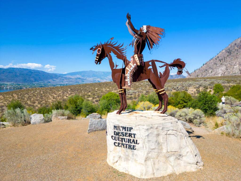 The Chief Sculpture at Nk'Mip Desert Culture Centre