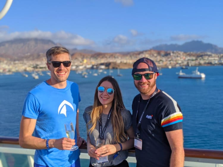 Nate with friends on the Nomad Cruise
