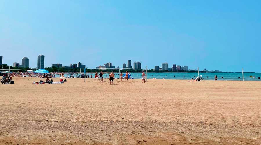 People enjoying their day during summer in North Avenue Beach