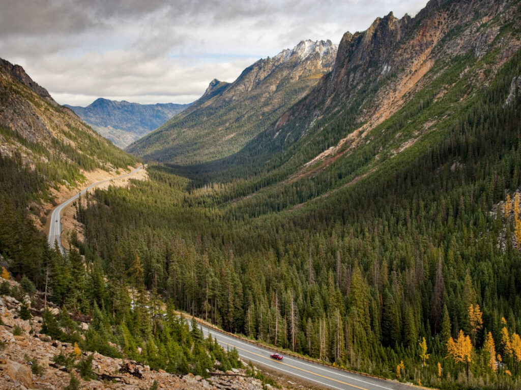 Scenic view at the North Cascades Highway in Washington