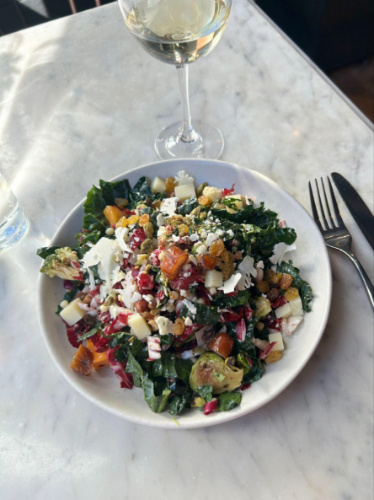 Closeup look of a plate with North Italia’s seasonal salad