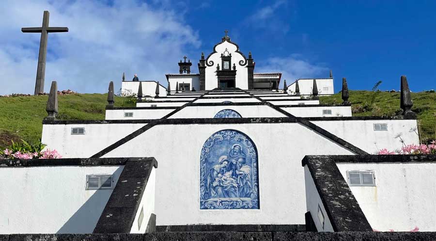 The Nossa Senhora da Paz Chapel from below