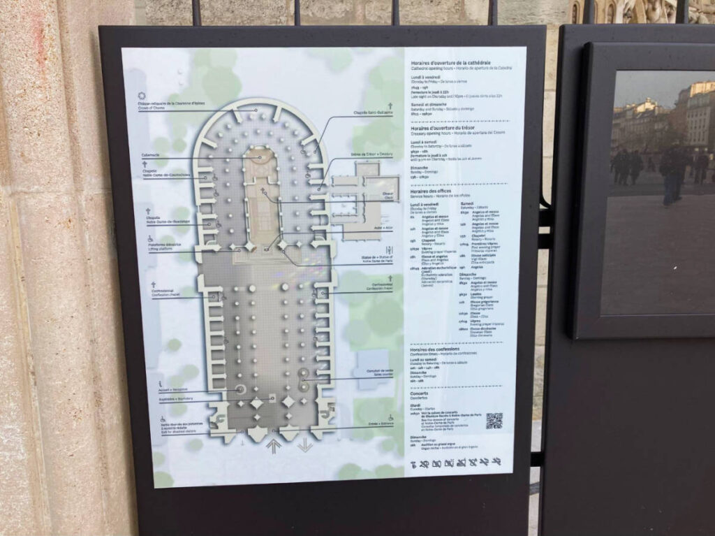View of the Notre Dame layout