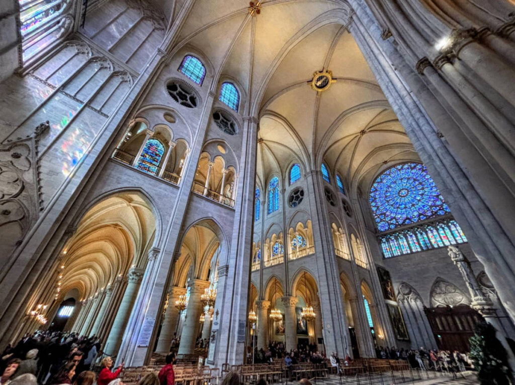 View from the inside of the Notre-Dame Cathedral
