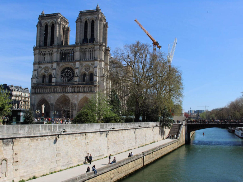 The Notre Dame Cathedral near the Île de la Cité