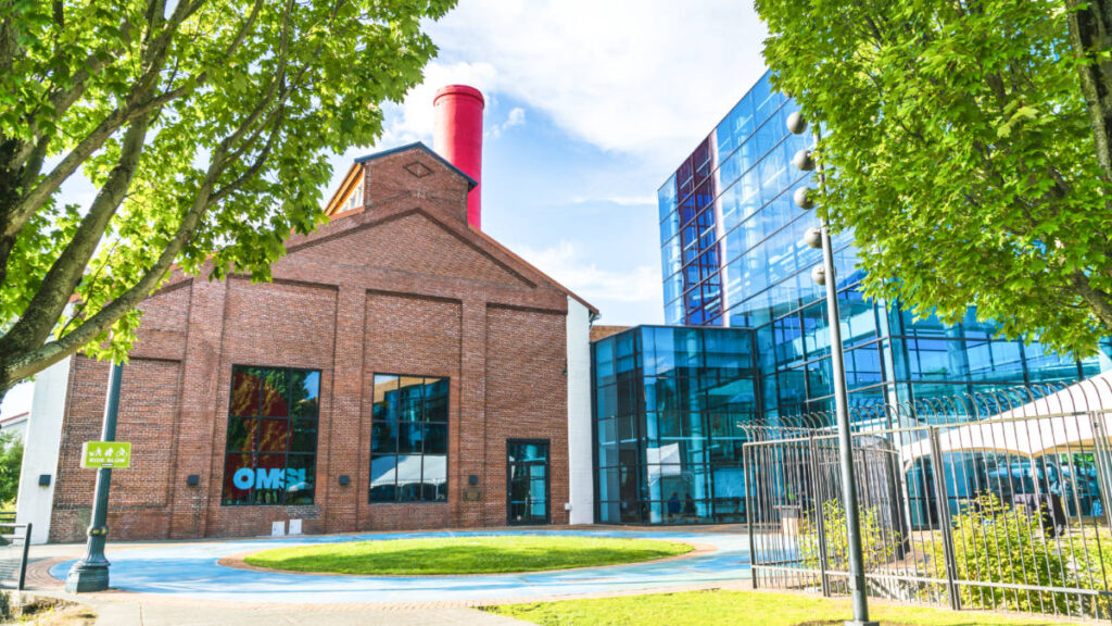 Exterior view of the OMSI building