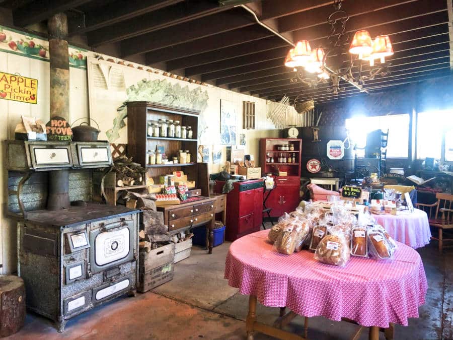 View inside the American-style store in Oak Glen