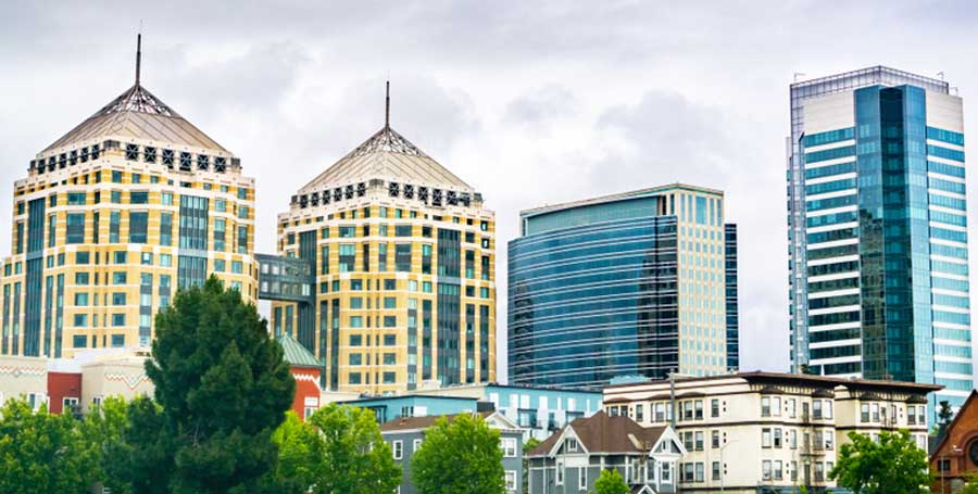 View of historical architectures of Oakland