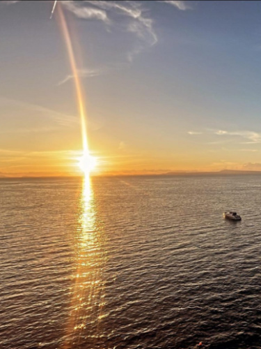 Scenic sunset views from La Marinella