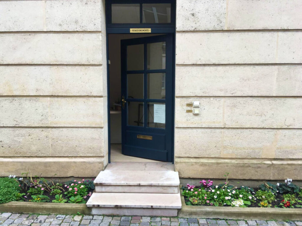 Entrance door to the office of a building manager