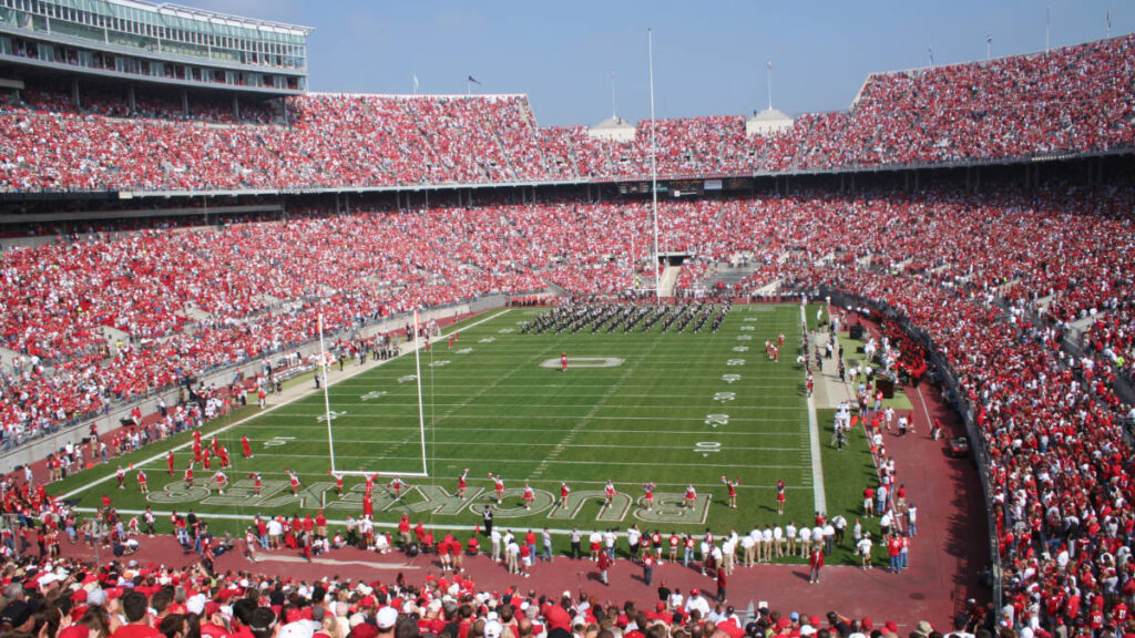 The Ohio Stadium full of people during a game