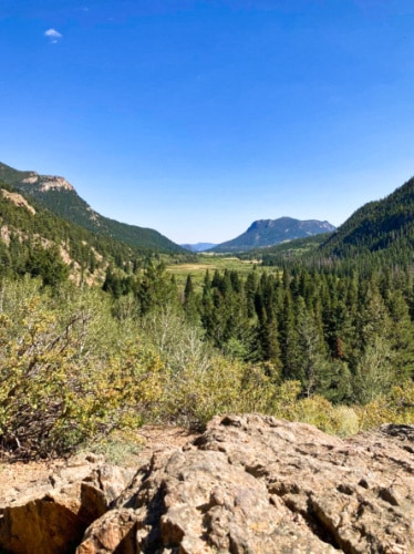 Overlooking view at the Old Fall River Road