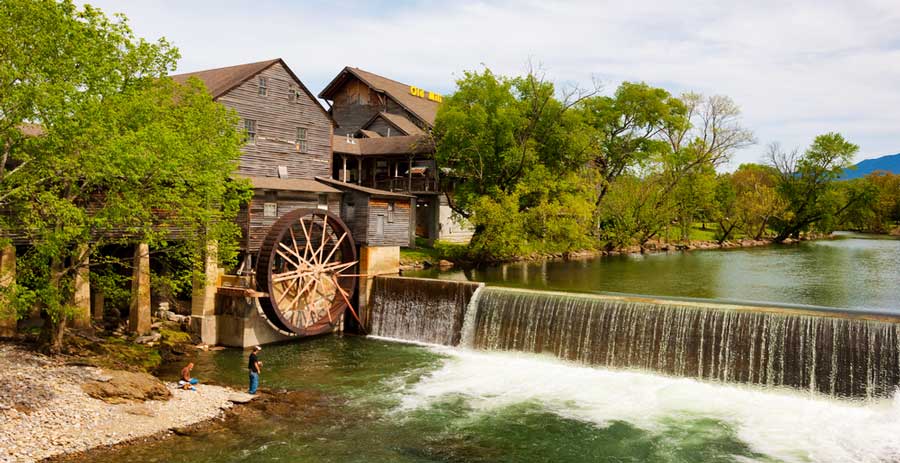 View of the Old Grist Mill in Pigeon Forge