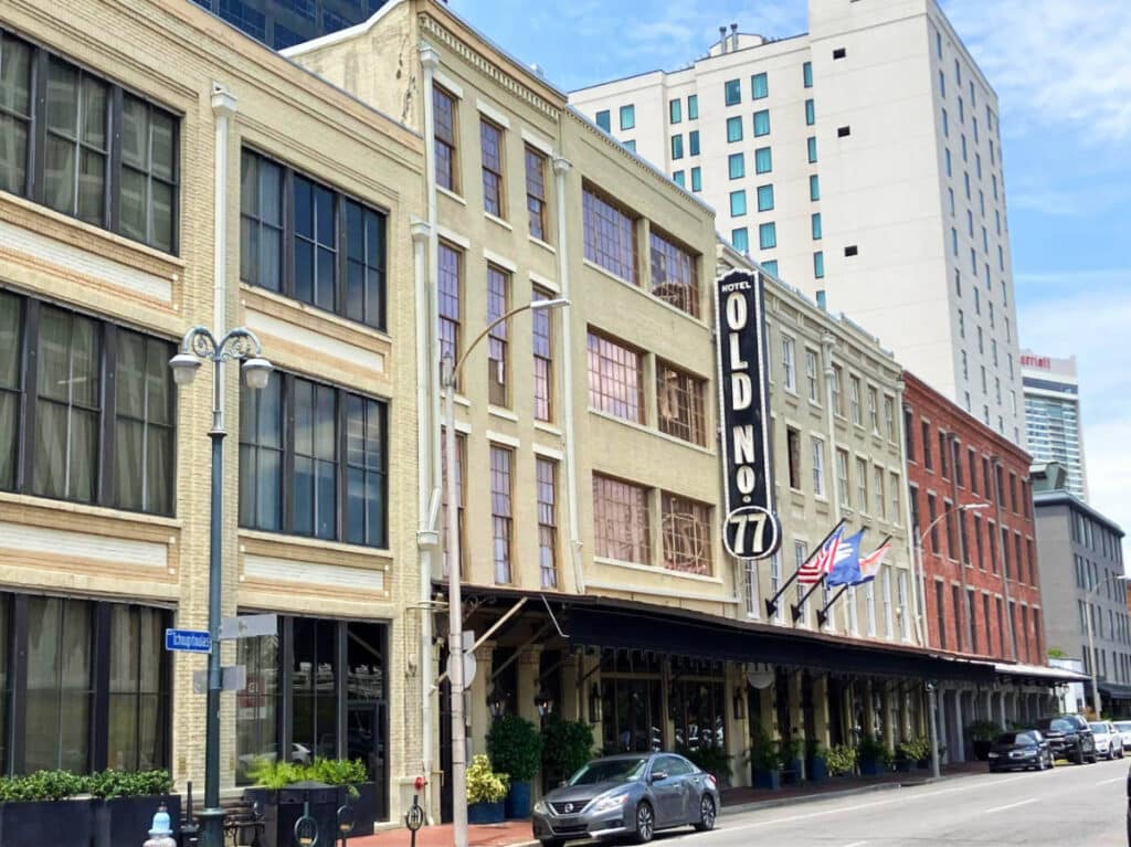 The Old No. 77 Hotel & Chandlery building from the outside