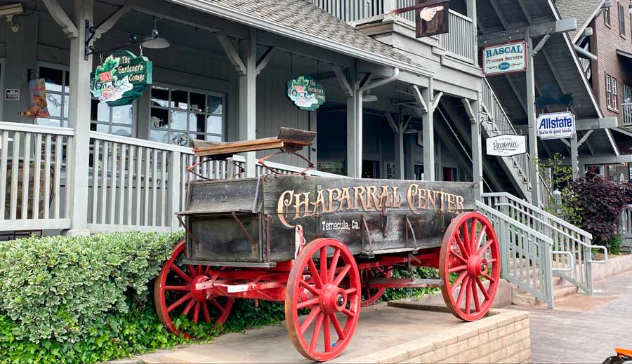 View of preserved western architecture in Old Town Temecula