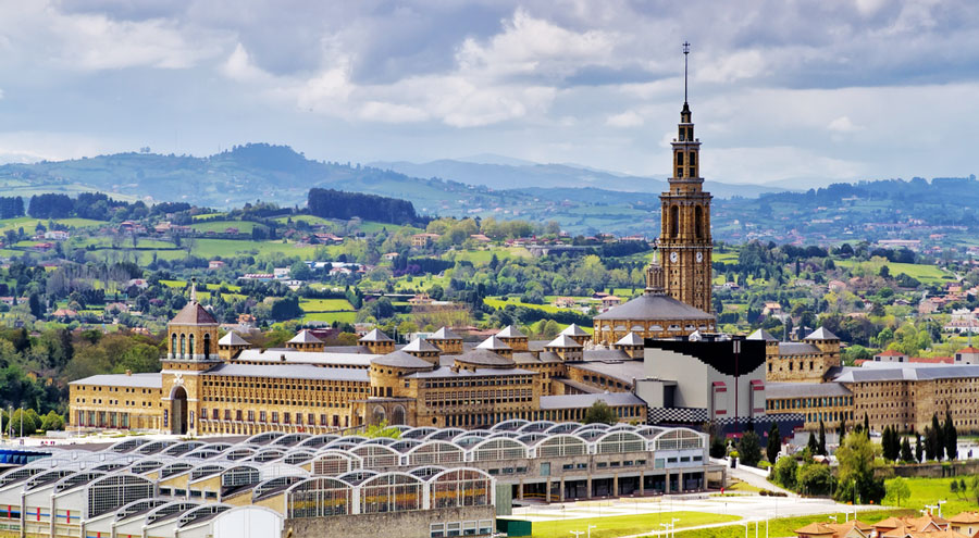Aerial view of the old University of Gijon