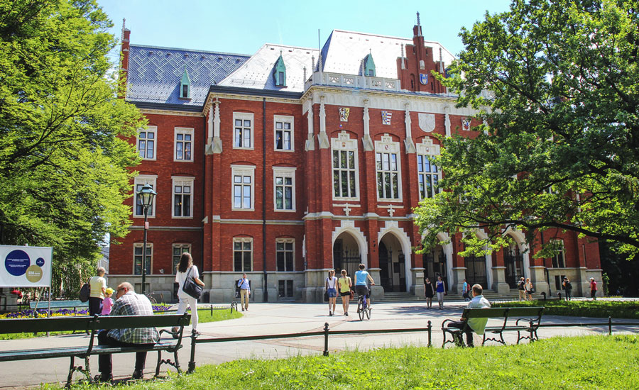 View of the Jagiellonian University from the outside