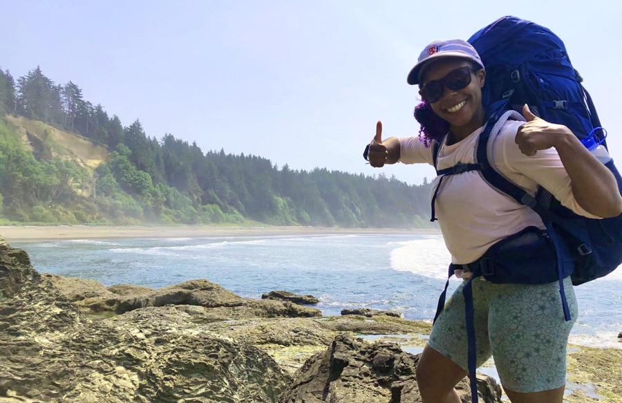 View of the author in Olympic National Park