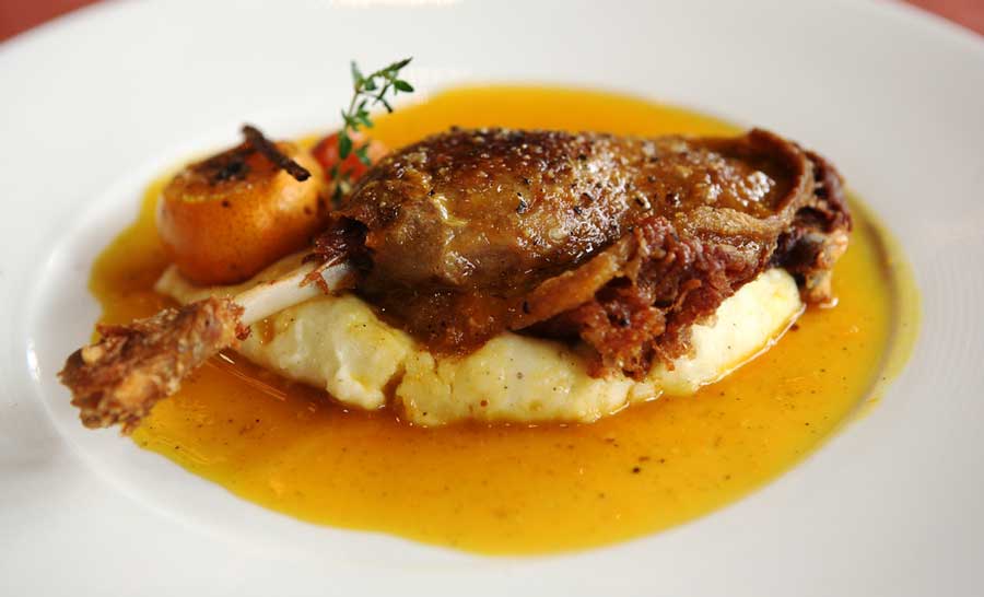 Duck confit dish in Once Upon a Time in France