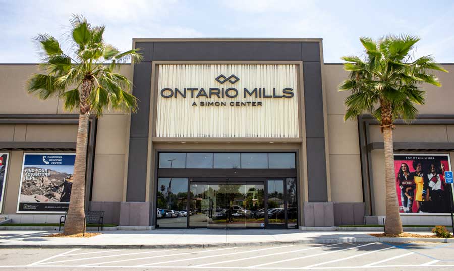 View of the entrance going to Ontario Mills
