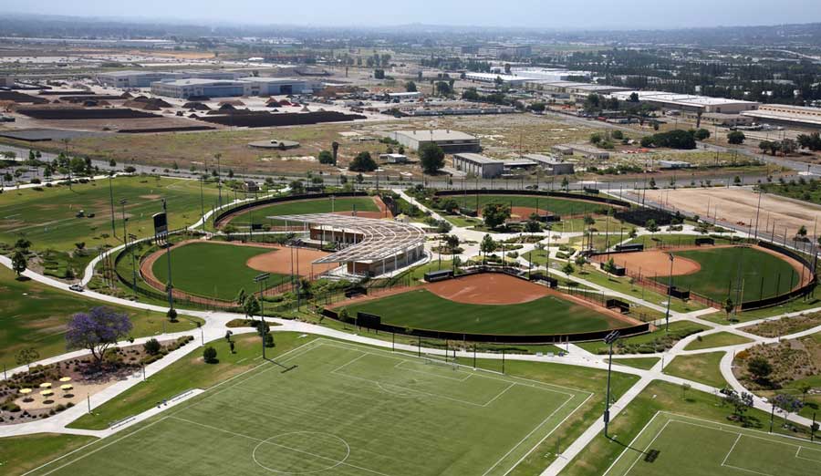 Aerial view of the Orange County Great Park