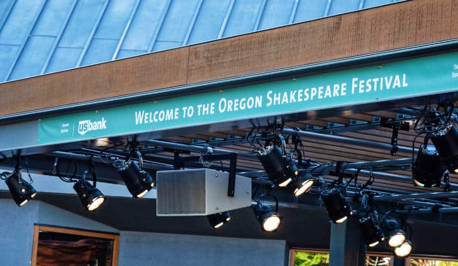View at the entrance of Oregon Shakespeare Festival