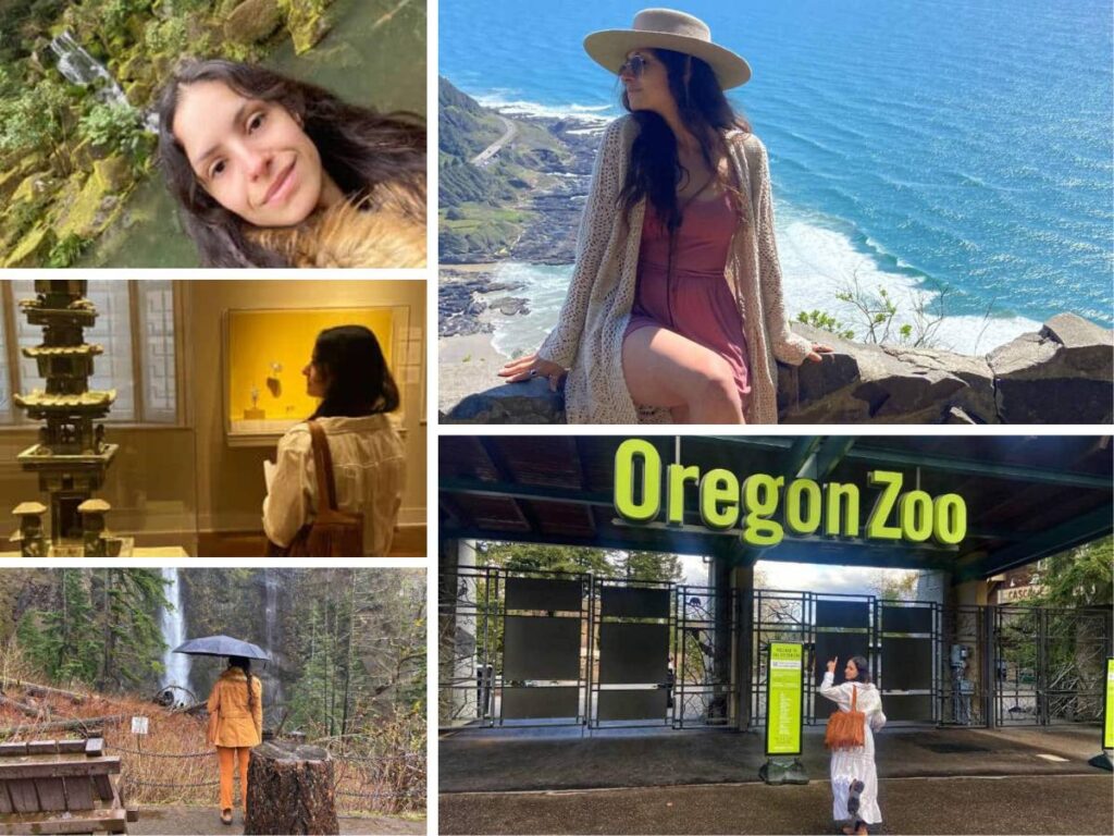 A photo collage of Oregon writer