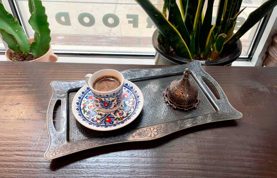 A cup of traditional Turkish coffee in Oromo