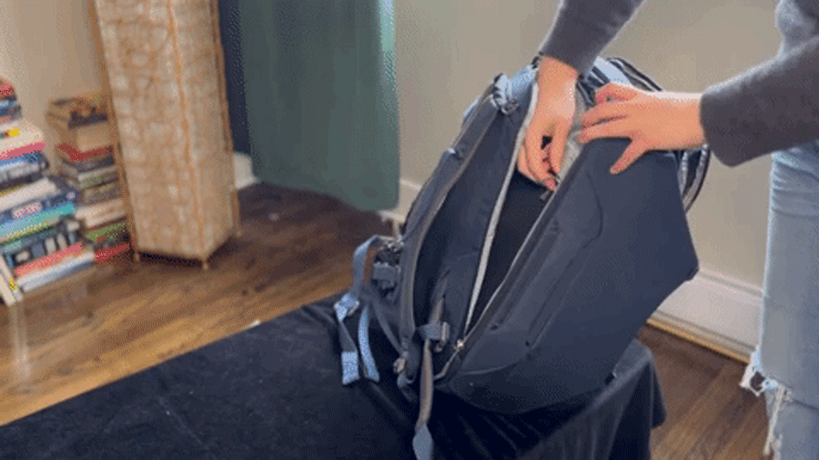 The laptop sleeve of the Osprey Porter 30 Travel Pack