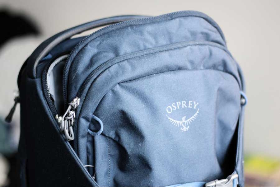 Close up view of the Osprey Porter 30 Travel Pack