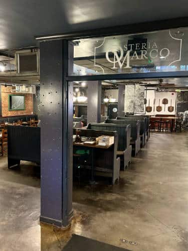 View from the inside of Osteria Marco
