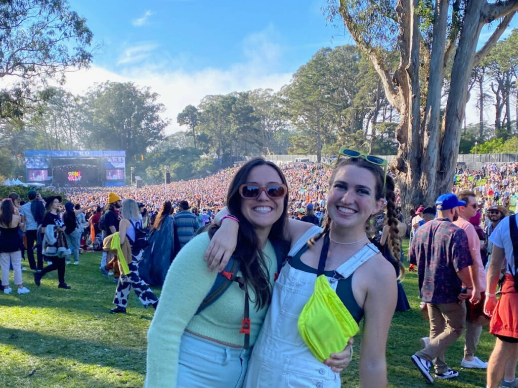 The author, Laura McFarland at the Outside Lands
