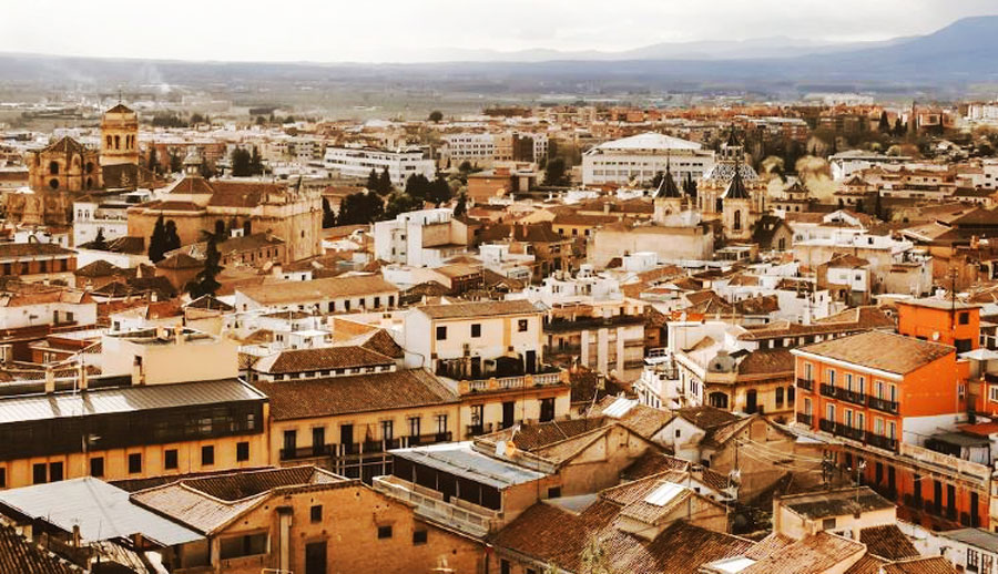 View of a town from above